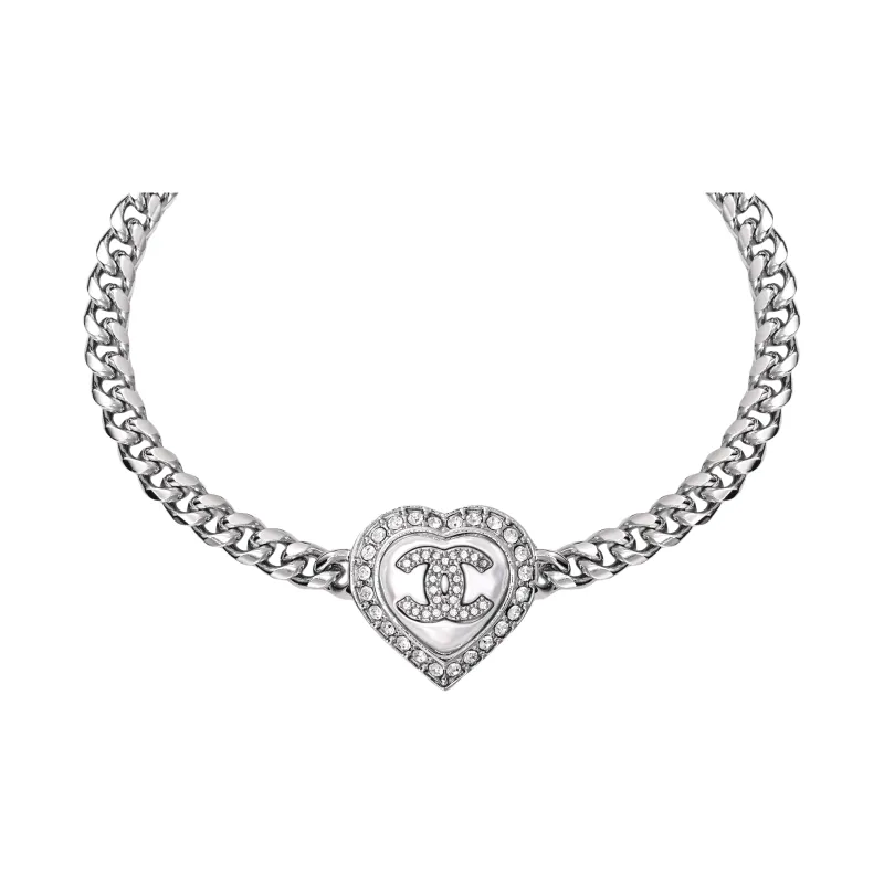 CHANEL Alloy Rhinestone Bracelets Women's Silver-1