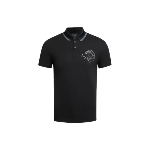 ARMANI EXCHANGE Polo Shirts Men Black