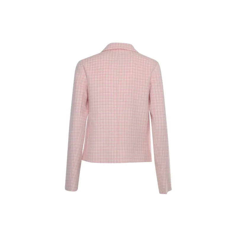 MaxMara Checked Long Sleeved Jacket-1