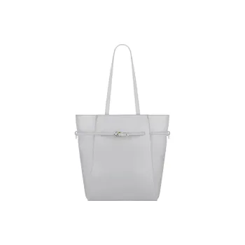 GIVENCHY Voyou Calfskin Tote Bag, Shopping Bag, Shoulder Bag, Handbag Small Size Women's Light Gray