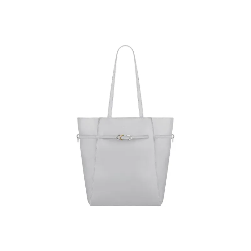 GIVENCHY Voyou Calfskin Tote Bag, Shopping Bag, Shoulder Bag, Handbag Small Size Women's Light Gray-0