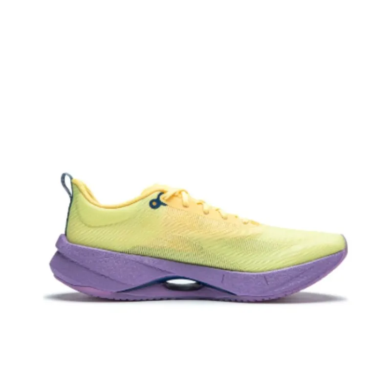 LiNing Super Light 21 Cushioning Anti-Slip Wear-Resistant Breathability Low-Top Running Shoes Women's Yellow Purple-1
