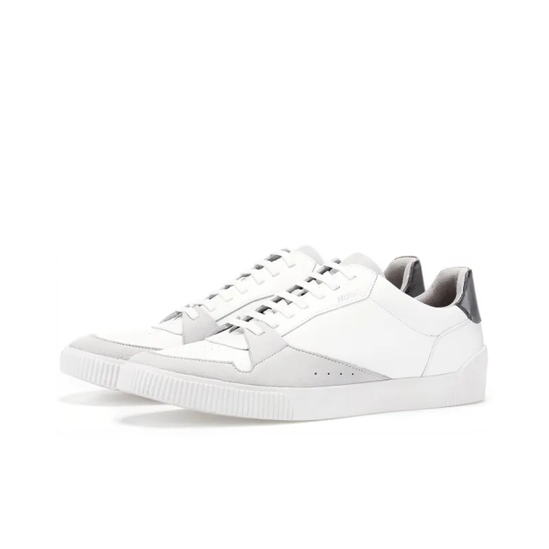 HUGO BOSS Wear-Resistant Low-Top Skateboard Shoes Men's White-0