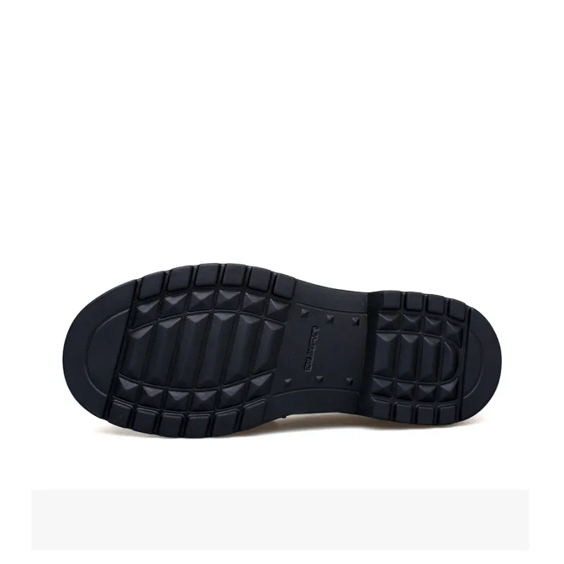 DILIKAN Women's Casual Leather Shoes Loafers Platform Women's Black-6