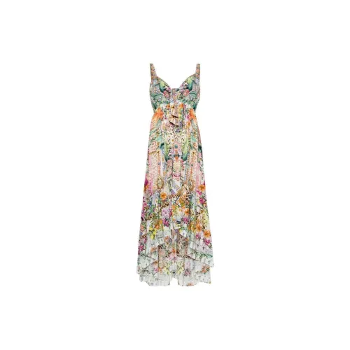 CAMILLA Floral-print Silk Midi Dress