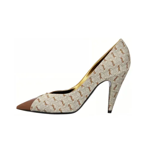 SAINT LAURENT All-over Logo Pointed Pumps