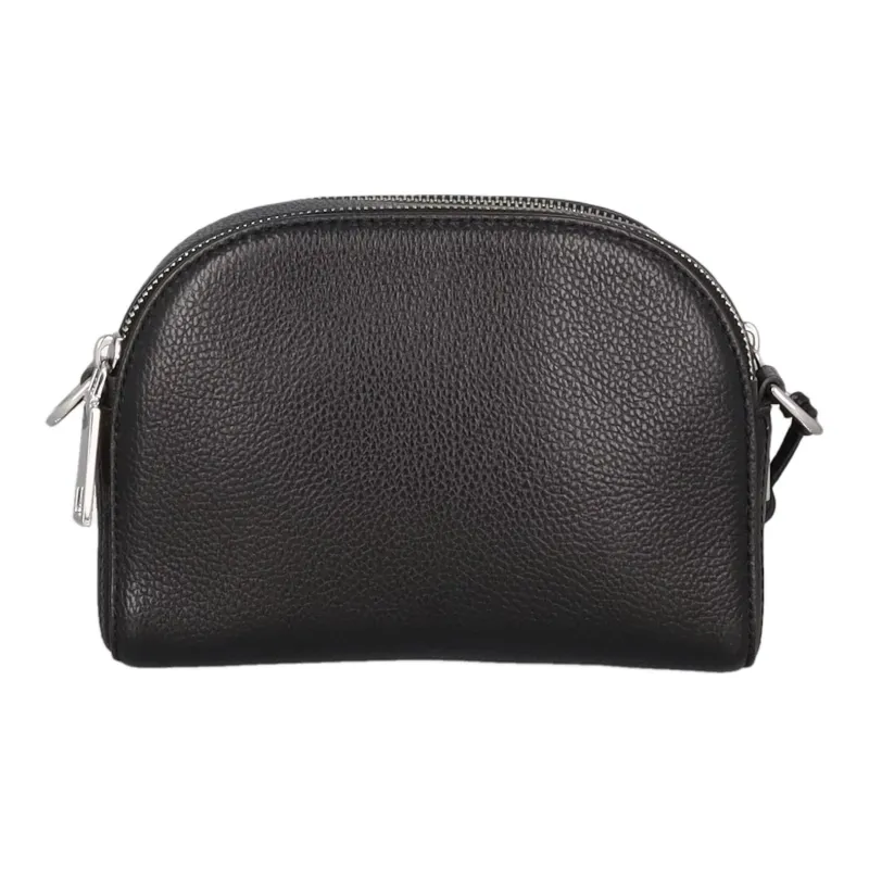 MARC JACOBS THE SHUTTER Cow Leather Saddle Bag Semi-Circle Bag Shoulder Bag Crossbody Bag Women's Black-4