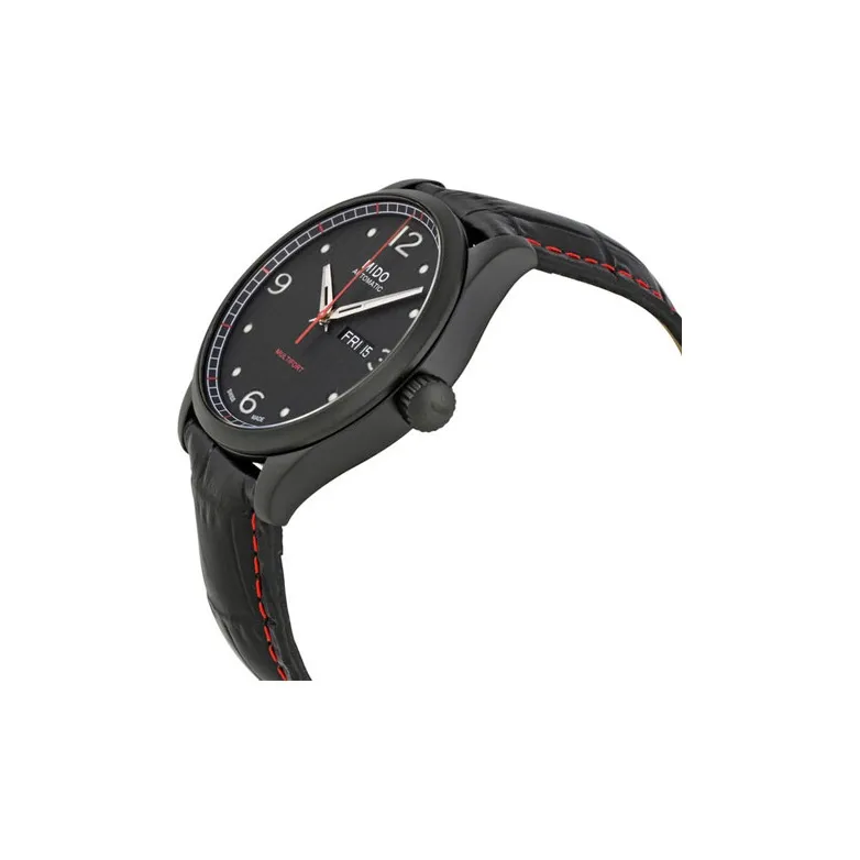 MIDO Helm Collection Automatic Mechanical Movement Men's Watches Watch 42mm Black Dial Leather Watch Bands-1