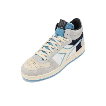 Diadora Magic Basket Slip Resistant Cushioning Low Top Skateboard Shoes Unisex Gray Blue