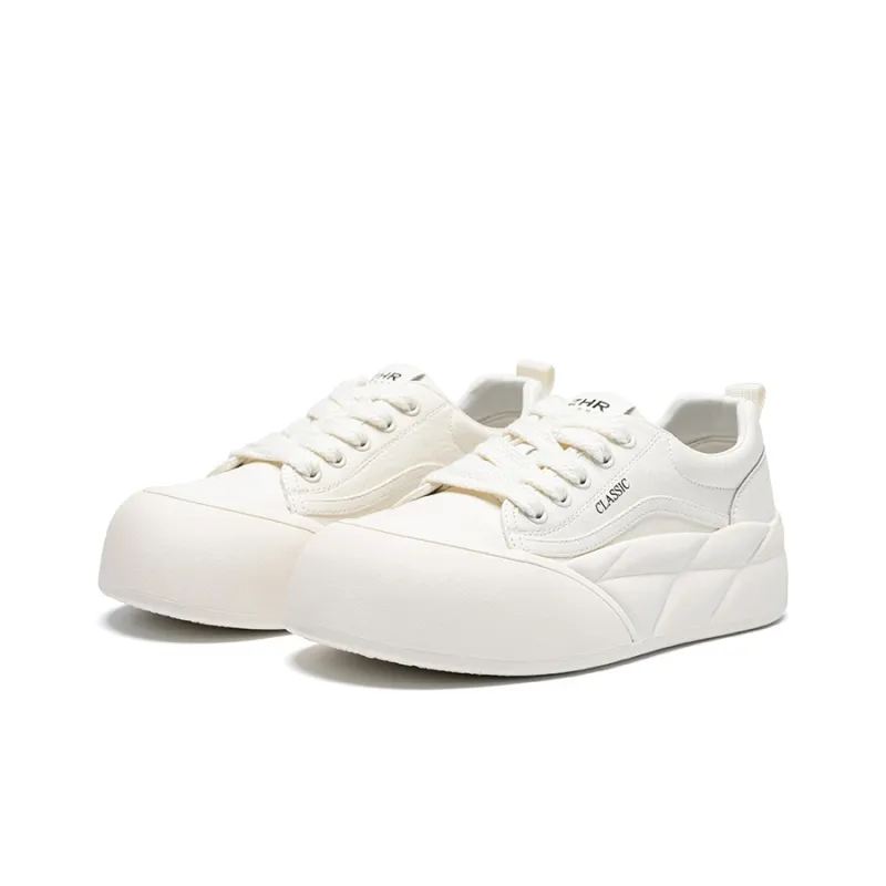 ZHR Cute Puffy Shoes Coverage Cushioning Lightweight Height Increasing Skateboard Shoes Women's-1