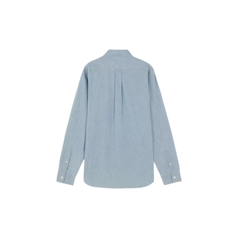 Maison Kitsune Fox Head Patch Denim Shirt-1