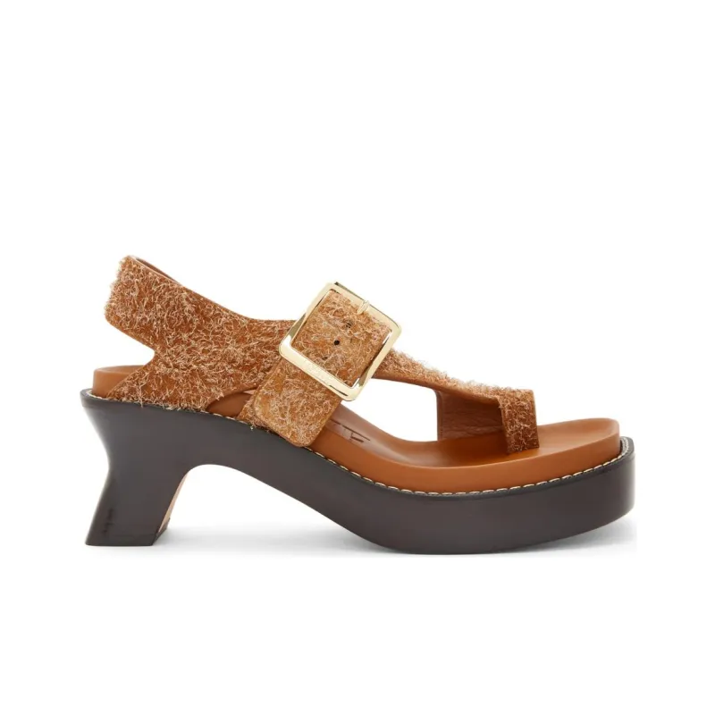 LOEWE 70mm Ease Brushed-suede Sandals-1