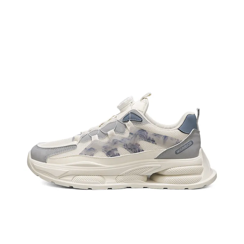 WARRIOR Chunky Sneakers Men Low Top Beige/Gray/Blue-0