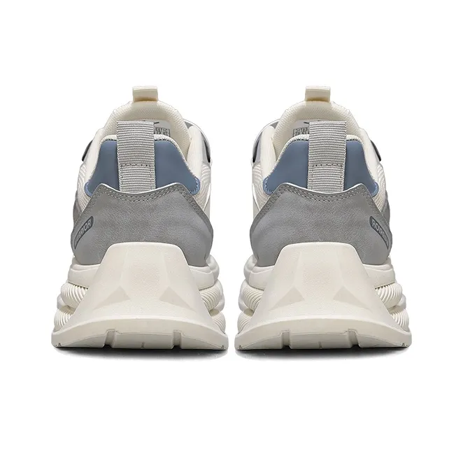 WARRIOR Chunky Sneakers Men Low Top Beige/Gray/Blue-4