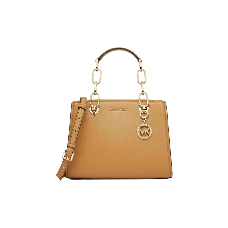MICHAEL KORS Split Cow Leather Shoulder Bag, Crossbody Bag, Handbag Trumpets Women's Peanut-0