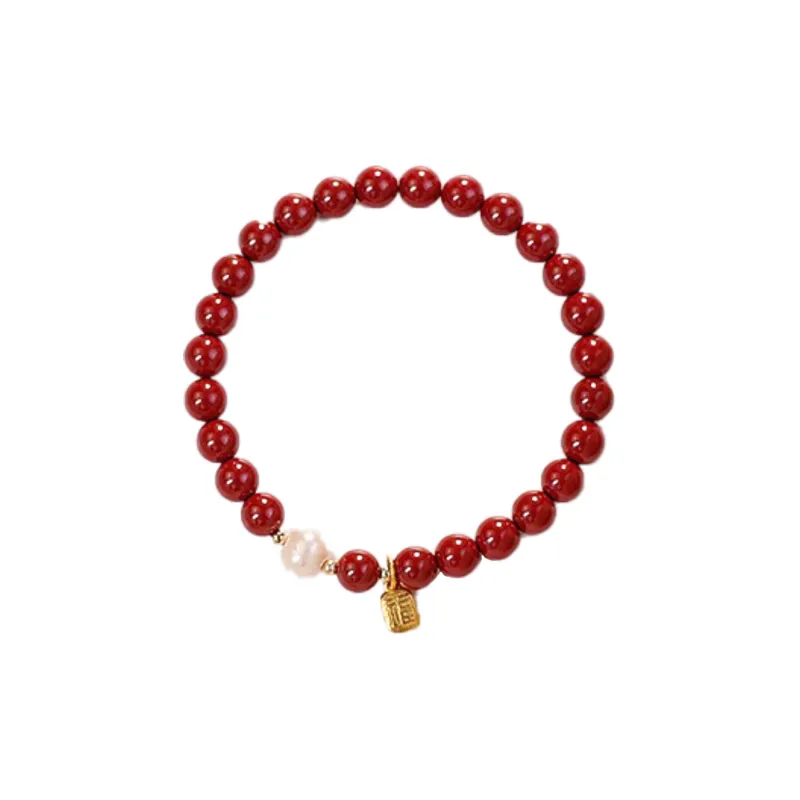Tanner Reconstructed Cinnabar Jade Bracelets Unisex-0
