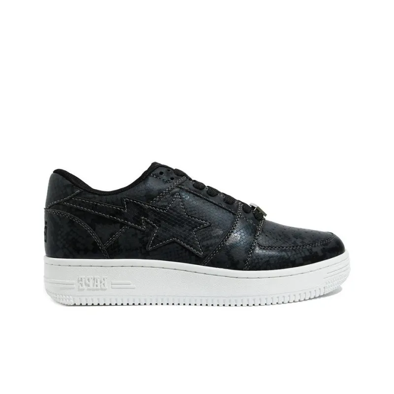 BAPE A BATHING APE Bape Sta Low Snakeskin Black 2020-1