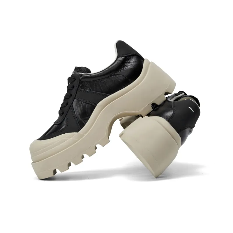 CHERYKALLY Low Top Casual Shoes 6cm Women's Black-3