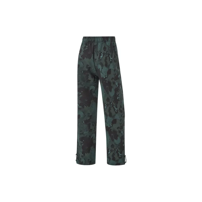 LiNing Fitness Series Knitted Sports Pants Women's Cloud Jade Green Gothic Green Black-1
