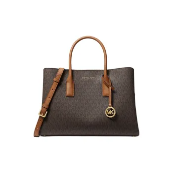 MICHAEL KORS Artificial Leather Shoulder Bag, Crossbody Bag, Handbag Tubas Women's Dark Brown & Acorn Brown