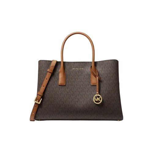 MICHAEL KORS Artificial Leather Shoulder Bag, Crossbody Bag, Handbag Tubas Women's Dark Brown & Acorn Brown