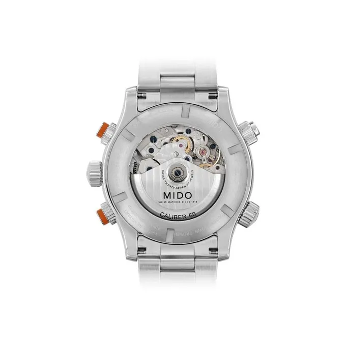 MIDO Helm Collection Automatic Mechanical Movement Men's Watches Watch 44mm Black Dial Stainless Steel Watchband-3