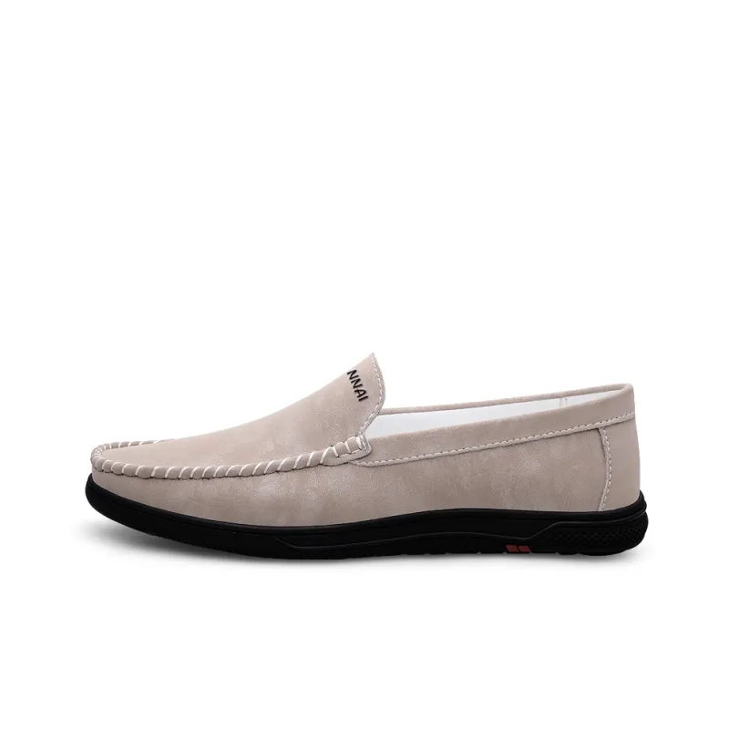 Wen Nai Casual Shoes Men's Beige-0