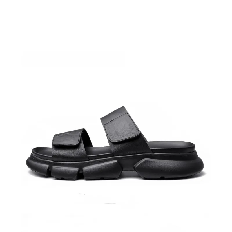 Brounvanm One Strap Sandal 4.5cm Men's Black-0