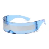 C7-Blue Frame with White Mirrored Lens