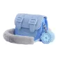 S Size-Sky Blue | Blue[Faux Fur Shoulder Strap+Pendant]