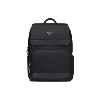 SEPTWOLVES Fabric Backpack Laptop Bag Men's Black