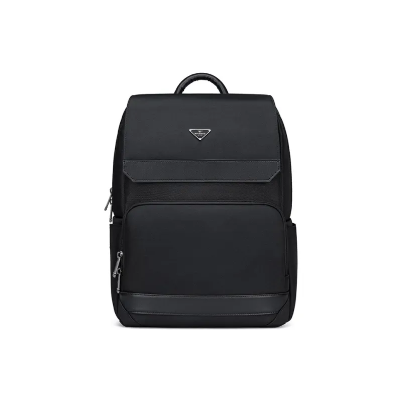 SEPTWOLVES Fabric Backpack Laptop Bag Men's Black-0