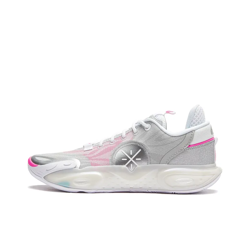 LiNing All City 12 Cushioned Anti Slip Wear Resistant Breathable Lightweight Low Top Basketball Shoes Men's Mist Gray-0