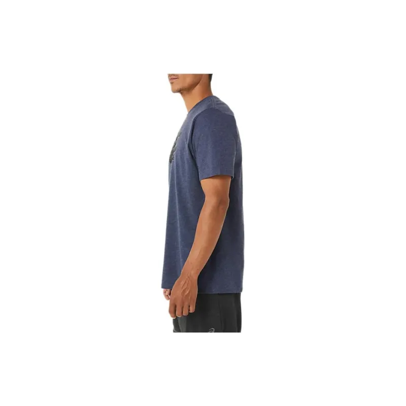 Asics Short Sleeve Rise Slogan Tee T-Shirt Men's Blue-2