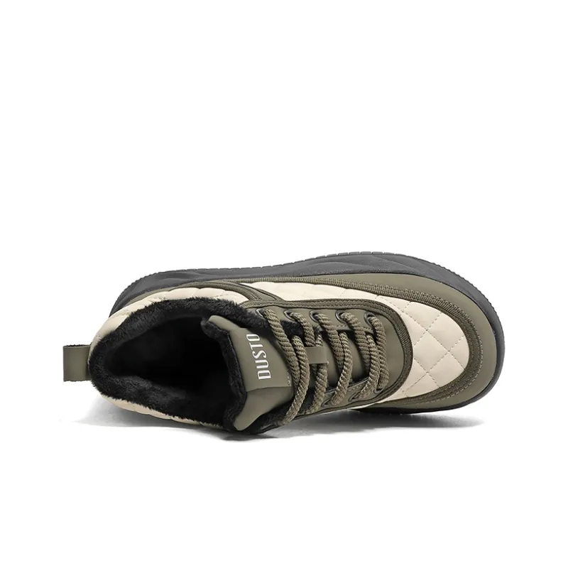 DUSTO Thermal Slip Resistant Cushioning Abrasion Resistant Height Increasing Mid Top Skateboard Shoes Women's-13