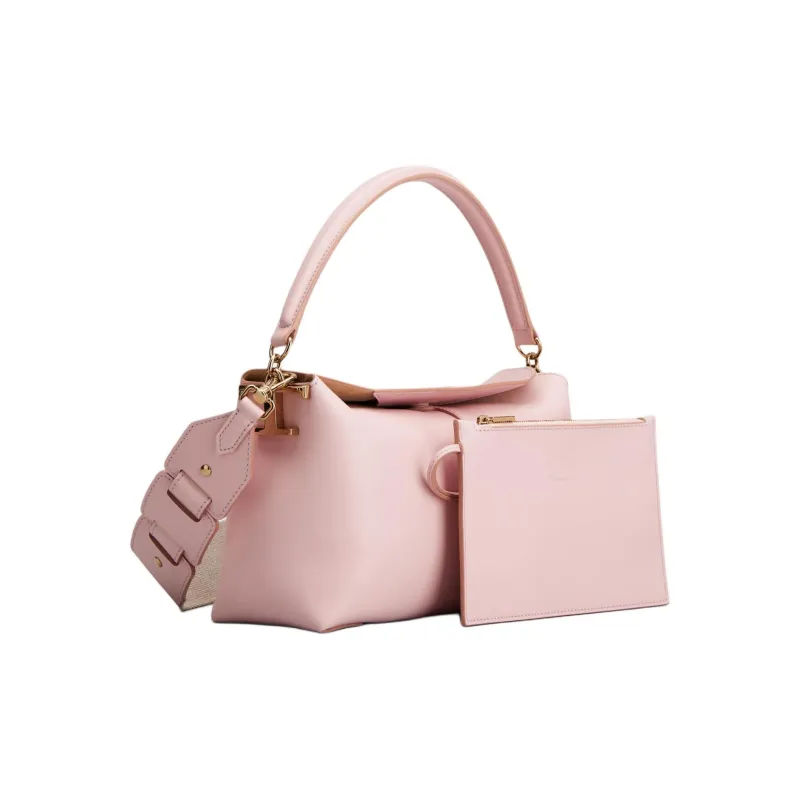 TOD'S Cow Leather Dumpling Bag Shoulder Bag Crossbody Bag Handbag Mini Women's Pink-1