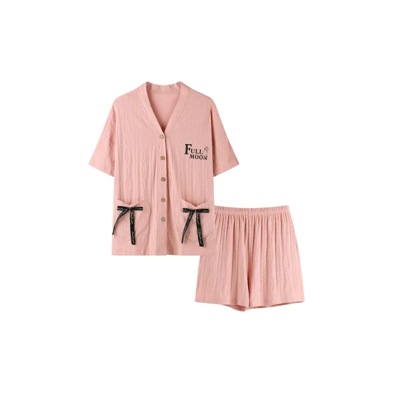 Follow The United States Pajama Set Women's Cherry Blossom Pink-0