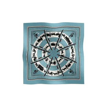 HERMES 2010s Paris Qui Roule 55 Bandana Scarf