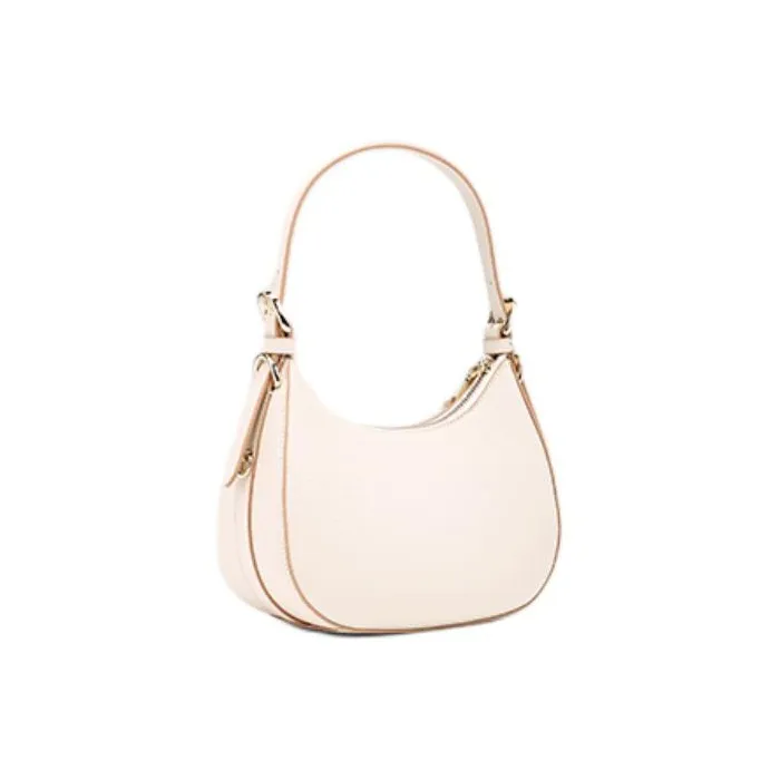 HONGU Genuine Leather Shoulder Bag Handbag Small Size Women's Ecru-2