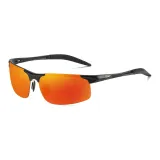Black Frame with Orange Red Lens