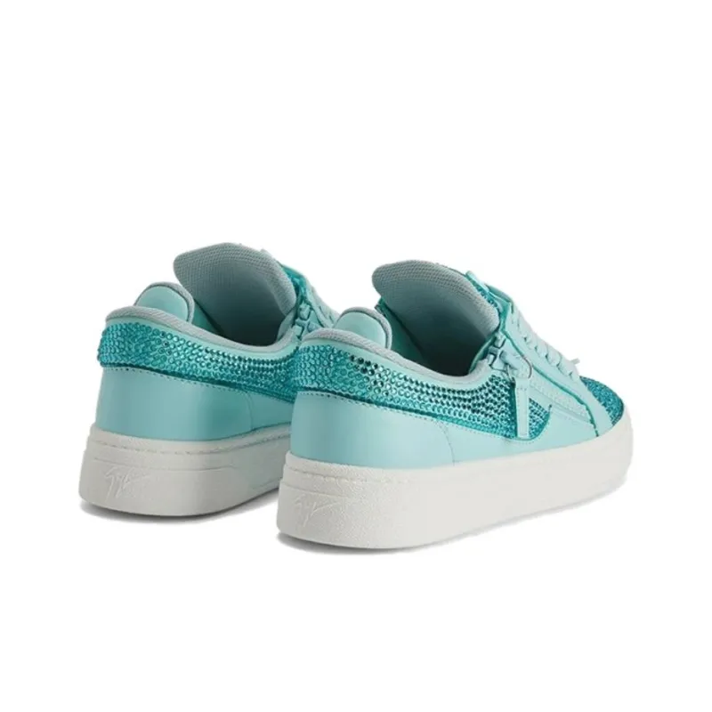 Giuseppe Zanotti GZ94 Rhinestone embellished Leather Sneakers Women's-3