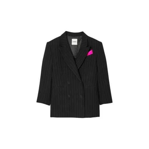 Sandro Double-breasted Pinstripe Blazer