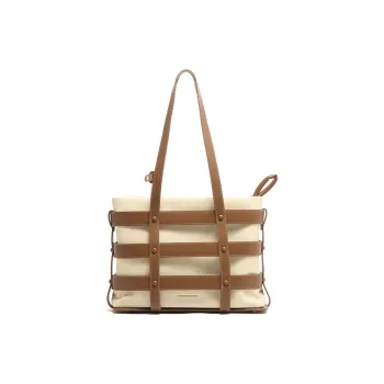 MICOCAH PU Tote Bag Shoulder Bag Regular Women's Apricot Brown/Soft Pink Coffee