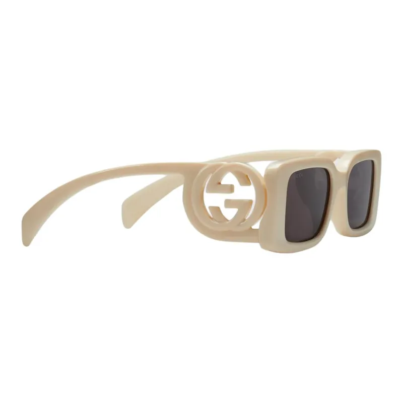 GUCCI Injection Molded Square Sunglasses Women's Beige-2