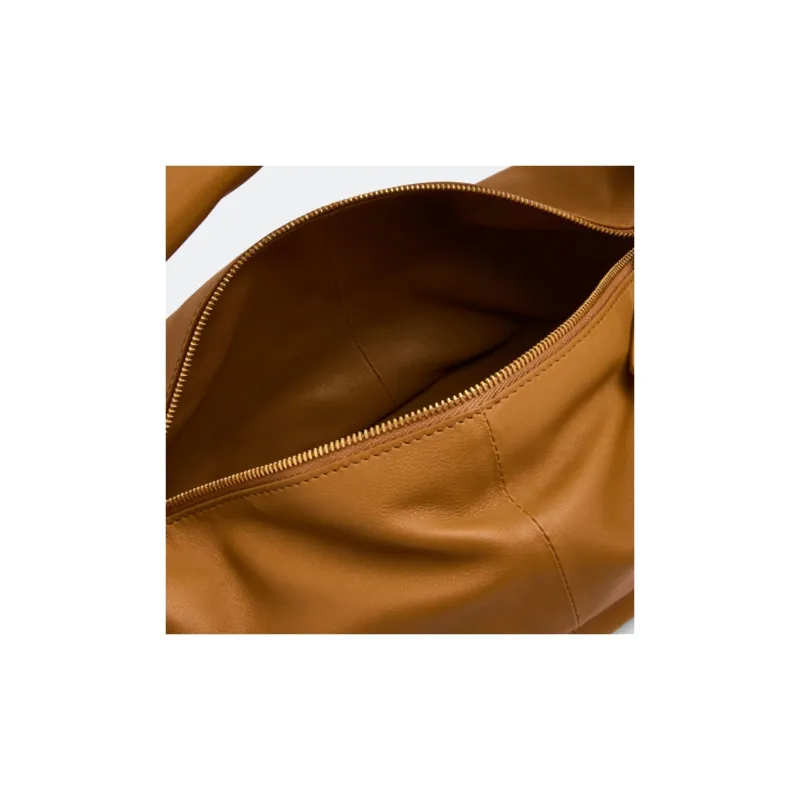 Bottega Veneta Cow Leather One Shoulder Handbag Mini Women's Caramel-4