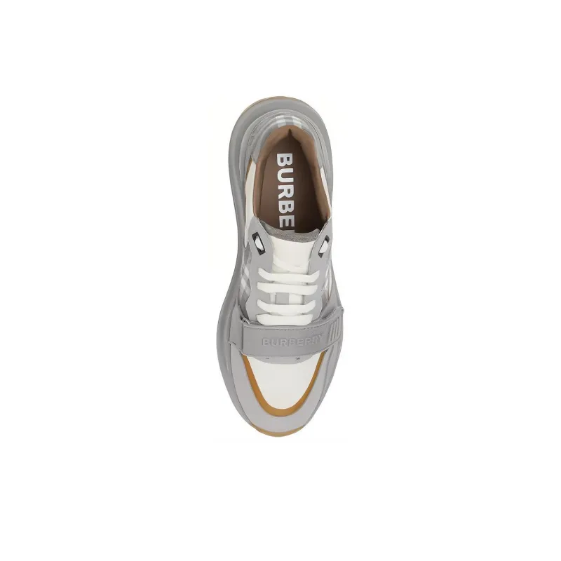 Burberry Ramsey Vintage Check Suede Leather Sneaker Grey Women's-2