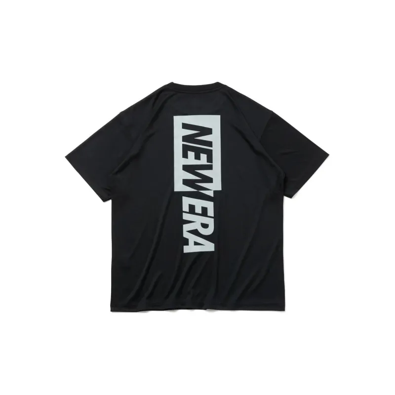 New Era Short Sleeve Rush T Shirt Rear Vertical Logo T Shirt Unisex Black-1