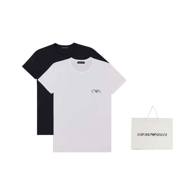 EMPORIO ARMANI SS23 Regular T Shirt Men's 2 Pack-1