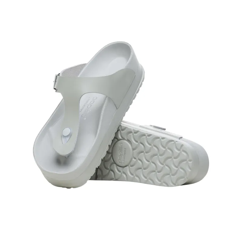 Birkenstock Gizeh Flex Platform Antibacterial Flip Flops Women's Gray-4