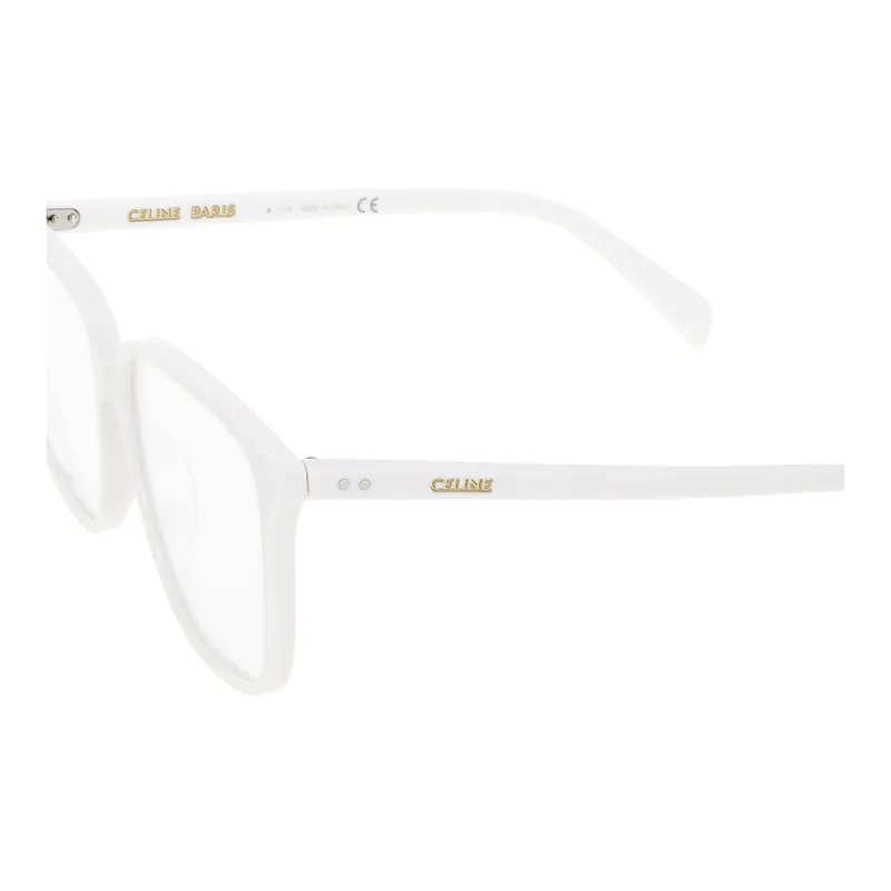 CELINE Acetate Square Eyeglass Frames Unisex White-4